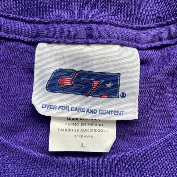 NWT CSA NFL MINNESOTA VIKINGS FOOTBALL RANDY MOSS 84 TEE SHIRT DOUBLE SIDED L - Picture 7 of 9